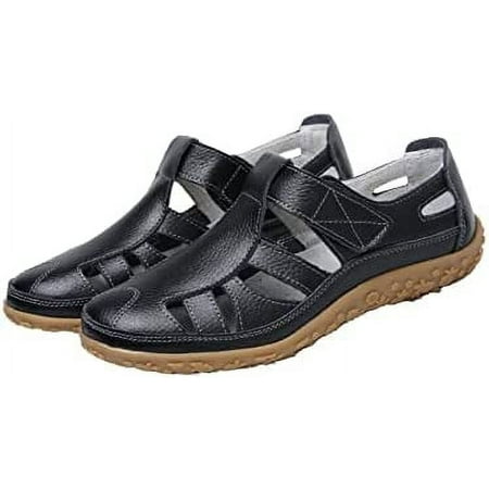 Women s Casual Boho Gladiator Sandals Summer Leather Comfort Soft Sole Closed Toe w/Velcro Ankle Strap Beach Shoes
Women s Casual Boho Gladiator Sandals Summer Leather Comfort Soft Sole Closed Toe w/Velcro Ankle Strap Beach Shoes