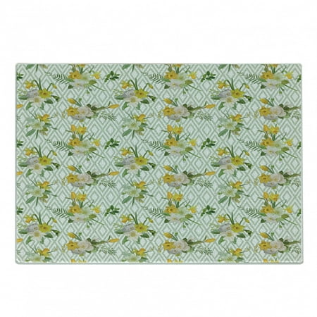 Watercolor Cutting Board Diamond Pattern Blooming Floral Arrangement Petals and Leaves Decorative Tempered Glass Cutting and Serving Board Small Size Pale Green Yellow White by Ambesonne
Watercolor Cutting Board Diamond Pattern Blooming Floral Arrangement Petals and Leaves Decorative Tempered Glass Cutting and Serving Board Small Size Pale Green Yellow White by Ambesonne