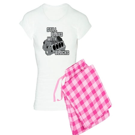 CafePress - Still Plays With Blocks - Women s Light Pajamas