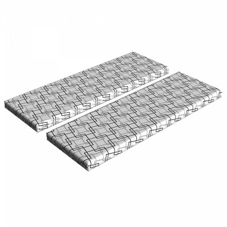 Geometric Bench Cushion Set of 2 Minimalist Pattern with Intersecting Squares Grayscale Lattice Mosaic Standard Size Foam Pad and Decorative Cover Black Pale Grey White by Ambesonne
Geometric Bench Cushion Set of 2 Minimalist Pattern with Intersecting Squares Grayscale Lattice Mosaic Standard Size Foam Pad and Decorative Cover Black Pale Grey White by Ambesonne