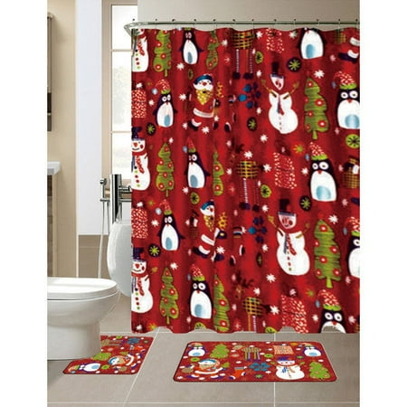 Christmas Shower Curtains Walmart Bathroom Window Curtai