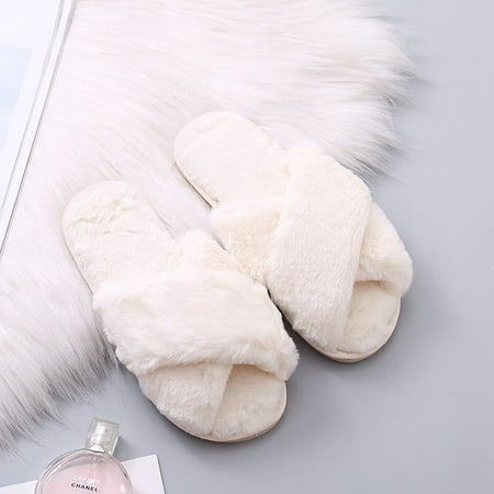 CoCopeanut BEVERGREEN Leisure House Women Fur Slippers Solid Warm Faux Plush Girls Flat Cotton Shoes Home Open-toe Ladies Fluffy Slippers
CoCopeanut BEVERGREEN Leisure House Women Fur Slippers Solid Warm Faux Plush Girls Flat Cotton Shoes Home Open-toe Ladies Fluffy Slippers