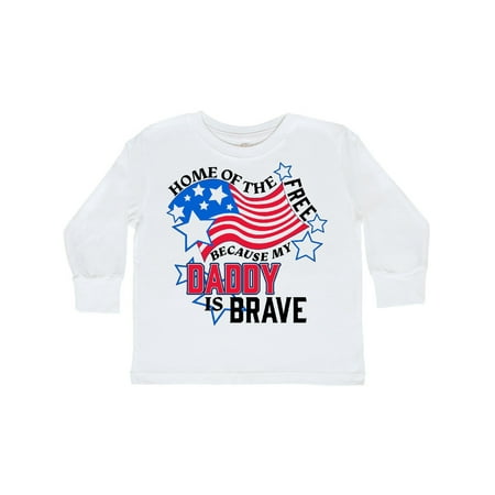 Inktastic Home of the Free Because My Daddy is Brave Gift Toddler Boy or Toddler Girl Long Sleeve T-Shirt
Inktastic Home of the Free Because My Daddy is Brave Gift Toddler Boy or Toddler Girl Long Sleeve T-Shirt
