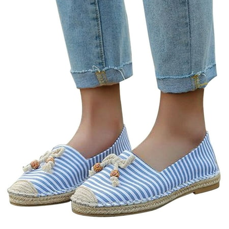 f21 Women Casual Shoes Breathable Slip On Flats Bow Beaded Striped Canvas Straw Sole Leisure Sneakers Espadrille Synthetic Sandals Size 9 Blue Wide
f21 Women Casual Shoes Breathable Slip On Flats Bow Beaded Striped Canvas Straw Sole Leisure Sneakers Espadrille Synthetic Sandals Size 9 Blue Wide