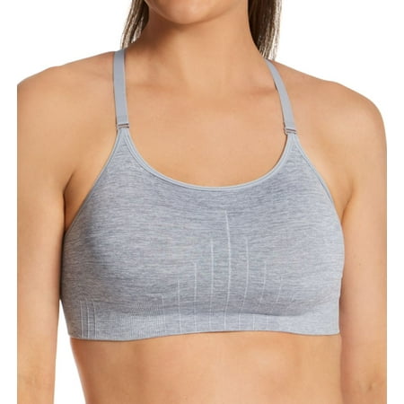 Women s Hanes DHS102 Seamless Cami Wireless Sports Bra (Grey Heather Sport 2X)