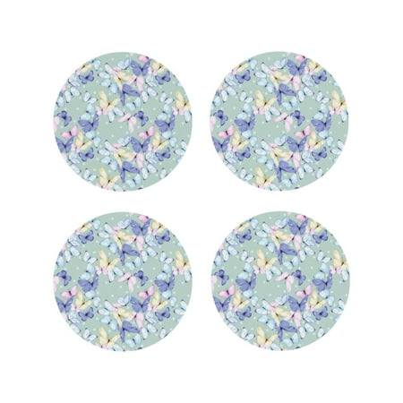 Tideii Colorful Butterfly for Leather Coasters 4 Pieces Anti-fouling and Anti-scalding Decorative Coasters Suitable for Restaurants Kitchens Coffee Shops-Round Shape
Tideii Colorful Butterfly for Leather Coasters 4 Pieces Anti-fouling and Anti-scalding Decorative Coasters Suitable for Restaurants Kitchens Coffee Shops-Round Shape