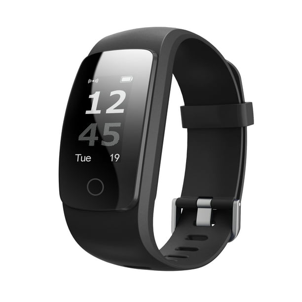 A Unity System Sifa AUS-HR107 Smart Band Activity Tracker / GPS / Heart Rate Monitor with Phone Notifications, Black