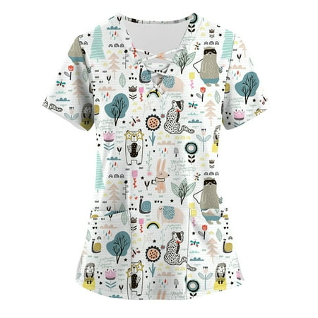 BIZIZA Plus Size Scrubs for Women Trendy Oversized Graphic Workwear with Two Pocket Short Sleeve V Neck Cute Going Out Tops for Women Gray XL
BIZIZA Plus Size Scrubs for Women Trendy Oversized Graphic Workwear with Two Pocket Short Sleeve V Neck Cute Going Out Tops for Women Gray XL
