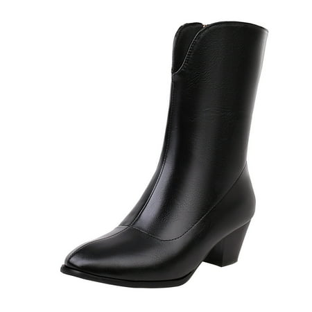Fsqjgq Womens Boots No Heel Leather Fashion Women s Shoes Solid Leather Thick Heel Solid Side Zipper High Top Short Boots Hunters Boots Black 38
Fsqjgq Womens Boots No Heel Leather Fashion Women s Shoes Solid Leather Thick Heel Solid Side Zipper High Top Short Boots Hunters Boots Black 38