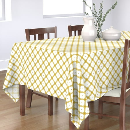 Cotton Sateen Tablecloth 70 x 120 - Mid Century Retro Mustard Yellow Floral Vintage Flower 1960S Print Custom Table Linens by Spoonflower
Cotton Sateen Tablecloth 70 x 120 - Mid Century Retro Mustard Yellow Floral Vintage Flower 1960S Print Custom Table Linens by Spoonflower
