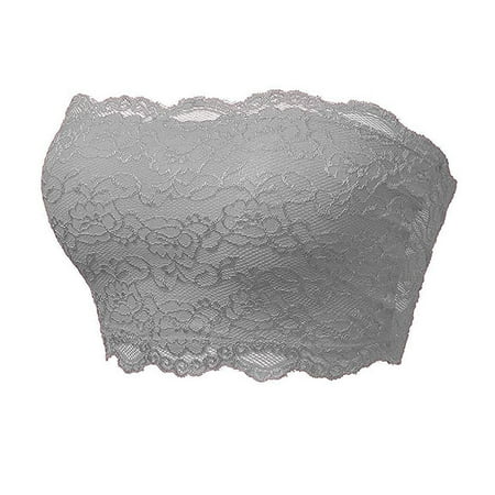 Womens Lace Plus Size Wirefree Seamed Freedom Strapless Bra Everyday Bandeau Bra for Big Busted Women Gray M
Womens Lace Plus Size Wirefree Seamed Freedom Strapless Bra Everyday Bandeau Bra for Big Busted Women Gray M