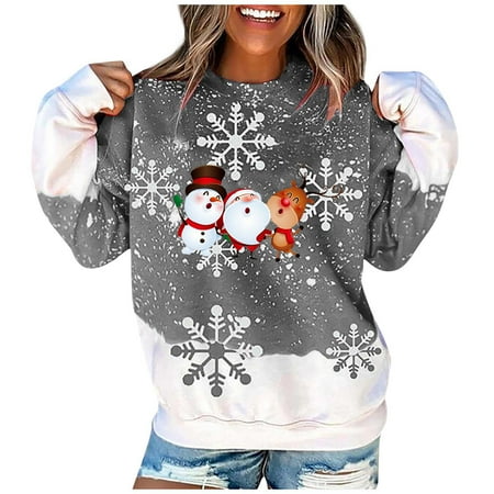 jsaierl Women s Oversized Sweatshirt Long Sleeve Snowman Elk Pattern Top Casual Crewneck Sweatshirt Cute Pullover Womens Fall Fashion 2022
jsaierl Women s Oversized Sweatshirt Long Sleeve Snowman Elk Pattern Top Casual Crewneck Sweatshirt Cute Pullover Womens Fall Fashion 2022