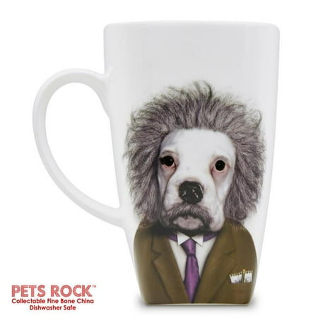 20 oz Pets Rock Brain Collectible Fine Bone China Coffee Mug - White