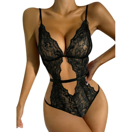 Innerwin Women Sleepwear Lace Lingerie Deep V Teddy Bodysuit One Piece Ladies Mini Crotchless Sexy Floral Black 3XL
Innerwin Women Sleepwear Lace Lingerie Deep V Teddy Bodysuit One Piece Ladies Mini Crotchless Sexy Floral Black 3XL