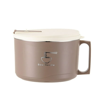 Leke Stainless Steel Ramen Bowl Noodle Instant Noodle Bowl for Cooking Storage