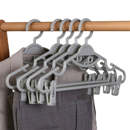 10pcs Clothes Hangers with Clips Plastic Space Saving Non-Slip Skirt Organizer Heavy Duty Slim Plastic Hangers Clip Hangers for Pants Rotating Swivel Hook Trousers Skirts Pants Rack Light Grey
10pcs Clothes Hangers with Clips Plastic Space Saving Non-Slip Skirt Organizer Heavy Duty Slim Plastic Hangers Clip Hangers for Pants Rotating Swivel Hook Trousers Skirts Pants Rack Light Grey
