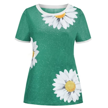 Green Tops for Women Blouses for Women Fashion 2023 Women s Fashion Positioning Printed Daisies O-Neck Short Sleeve T-shirt Tops Tshirts Shirts for Women Green XXL
Green Tops for Women Blouses for Women Fashion 2023 Women s Fashion Positioning Printed Daisies O-Neck Short Sleeve T-shirt Tops Tshirts Shirts for Women Green XXL