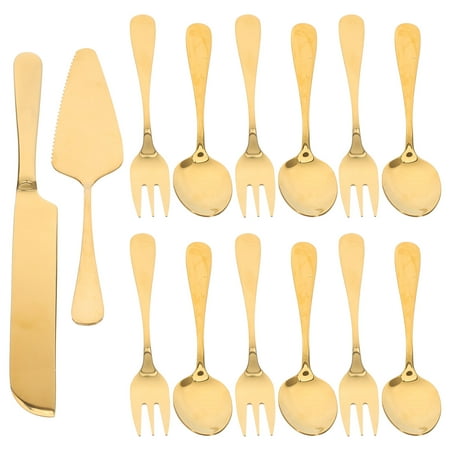 NUOLUX 1 Set Stainless Steel Cake Serving Cutter Set with Forks and Spoons for Party and Wedding
NUOLUX 1 Set Stainless Steel Cake Serving Cutter Set with Forks and Spoons for Party and Wedding