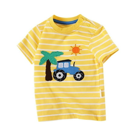NIUREDLTD Summer Toddler Boys Girls Short Sleeve Daily Wear Cute Cartoon Print T Shirt Tops Soft And Breathable 12-18 Months
NIUREDLTD Summer Toddler Boys Girls Short Sleeve Daily Wear Cute Cartoon Print T Shirt Tops Soft And Breathable 12-18 Months
