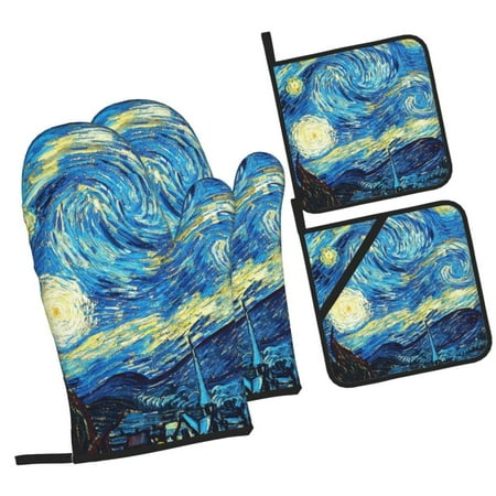 ZICANCN Oven Mitts and Pot Holders Sets Starry Night Vincent Baking Sets Kitchen Heat Resistant 4 Pieces
ZICANCN Oven Mitts and Pot Holders Sets Starry Night Vincent Baking Sets Kitchen Heat Resistant 4 Pieces