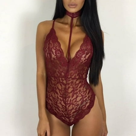 Lingerie For Women Fashion Lace Lingerie Underwear Sleepwear Bodysuit Jumpsuit