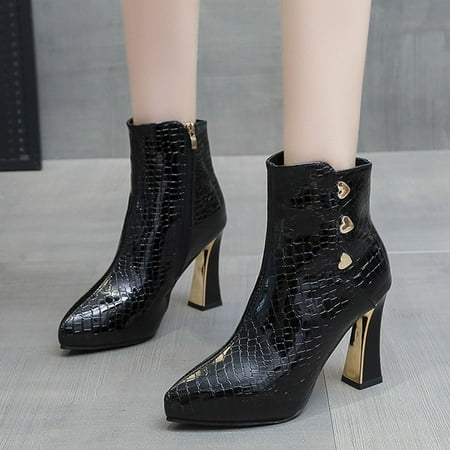 ERTUTUYI Heels Color Retro Toe Short Shoes Women Booties Solid Zipper Pointed Women s Boots Black 39
ERTUTUYI Heels Color Retro Toe Short Shoes Women Booties Solid Zipper Pointed Women s Boots Black 39
