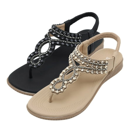 Aayomet Platform Sandals Women Women Sandals Fashion Summer New Pattern Bohemian Rhinestone Flat Bottom Comfortable Elastic Black 6.5
Aayomet Platform Sandals Women Women Sandals Fashion Summer New Pattern Bohemian Rhinestone Flat Bottom Comfortable Elastic Black 6.5