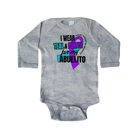 Inktastic Suicide Prevention I Wear Teal and Purple for My Abuelito Gift Baby Boy or Baby Girl Long Sleeve Bodysuit
Inktastic Suicide Prevention I Wear Teal and Purple for My Abuelito Gift Baby Boy or Baby Girl Long Sleeve Bodysuit
