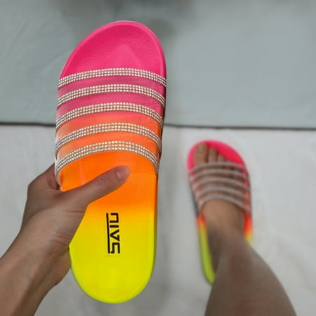Rhinestones Flat Slides For Women Flat Sandals Woman Flat Slide Sandals Open Toe Slip On Sandals Slides Shoes Ladies Flat Slide Sandals Beach Slides HSMQHJWE(Multicolor 7.5)
Rhinestones Flat Slides For Women Flat Sandals Woman Flat Slide Sandals Open Toe Slip On Sandals Slides Shoes Ladies Flat Slide Sandals Beach Slides HSMQHJWE(Multicolor 7.5)