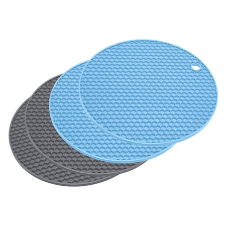 Uxcell 4pcs Silicone Mat for Hot Pots and Pads Hot Pot Holders Heat Resistant Counter Mats-Dark Grey+Sky Blue
Uxcell 4pcs Silicone Mat for Hot Pots and Pads Hot Pot Holders Heat Resistant Counter Mats-Dark Grey+Sky Blue