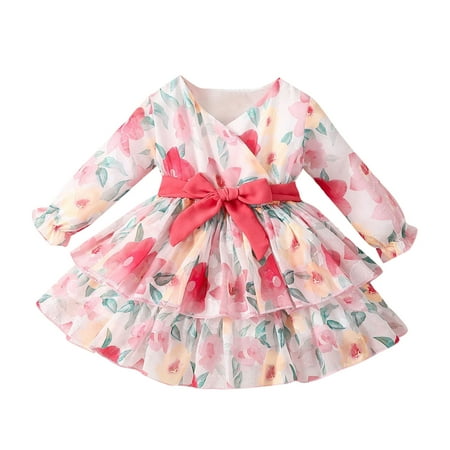 Baby Girls Patchwork Long Ruffled Sleeve Bowknot Floral Princess Dress Clothes Outfits
Baby Girls Patchwork Long Ruffled Sleeve Bowknot Floral Princess Dress Clothes Outfits