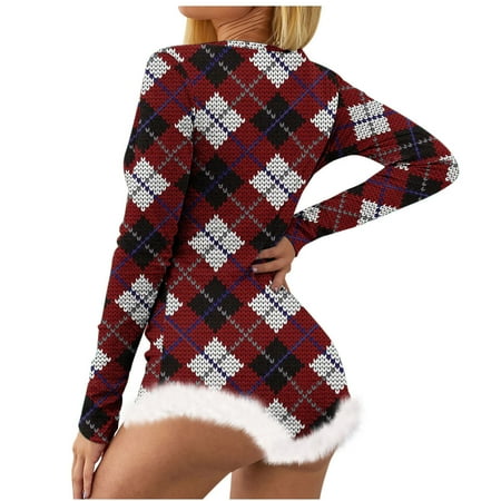 Munlar Robes For Women Christmas Loungewear For Family Women’s Christmas Print V-neck Feather Detail Long Sleeve Sexy Bodysuit Sexy Lingerie Pajamas
Munlar Robes For Women Christmas Loungewear For Family Women’s Christmas Print V-neck Feather Detail Long Sleeve Sexy Bodysuit Sexy Lingerie Pajamas