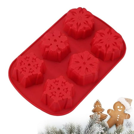 Christmas Baking Molds | Food Grade Silicone Christmas Snowflake Elk Baking Mould | 6 Cavity Non-Stick Chocolate Jelly Fondant Cake Mold for Handmade Party Supplies
Christmas Baking Molds | Food Grade Silicone Christmas Snowflake Elk Baking Mould | 6 Cavity Non-Stick Chocolate Jelly Fondant Cake Mold for Handmade Party Supplies