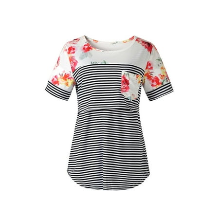 Skksst Pregnant Womens Floral Short Sleeve T-Shirt Maternity Nursing Blouse Tops Tee
Skksst Pregnant Womens Floral Short Sleeve T-Shirt Maternity Nursing Blouse Tops Tee