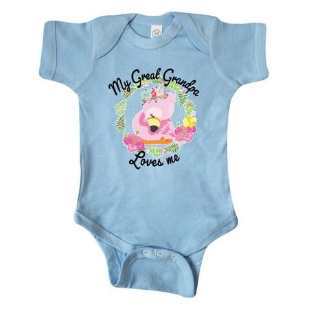 Inktastic Baby Flamingo My Great Grandpa Loves Me with Flower Wreath Gift Baby Boy or Baby Girl Bodysuit
Inktastic Baby Flamingo My Great Grandpa Loves Me with Flower Wreath Gift Baby Boy or Baby Girl Bodysuit