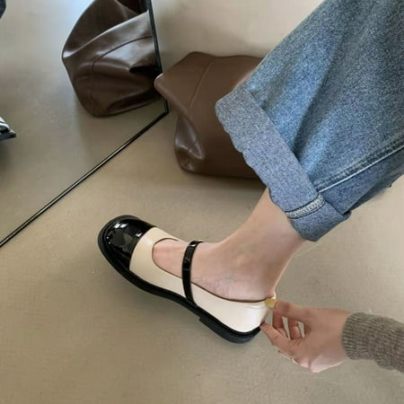 YODETEY Women s Flats Shoes Round Toe Shoes British Style Leather Shoes Hundred with Ladies Thick Sole Heightening Single Shoes Water Proof White
YODETEY Women s Flats Shoes Round Toe Shoes British Style Leather Shoes Hundred with Ladies Thick Sole Heightening Single Shoes Water Proof White