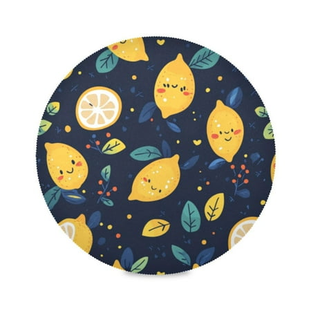 Round Plate Mat 15.4x15.4 Inchesx6 Placemat Table Mat Kitchen Mat Coffee Mat Fabric Thick Strong Wear-Resistant Heat Resistance Smile Lemon Cartoon
Round Plate Mat 15.4x15.4 Inchesx6 Placemat Table Mat Kitchen Mat Coffee Mat Fabric Thick Strong Wear-Resistant Heat Resistance Smile Lemon Cartoon