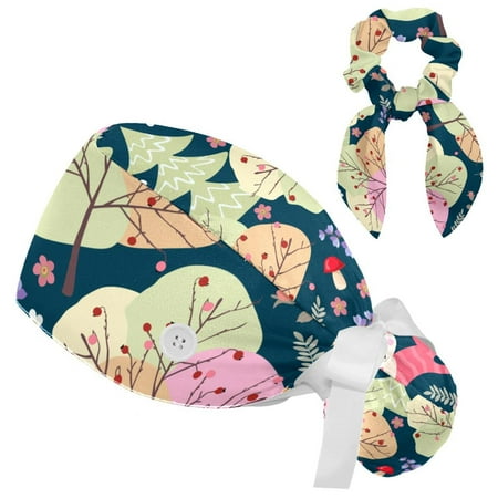 Working Cap with Buttons and Sweatband Scrub Hat Bouffant Caps with Scrunchie Fox Tie Back Hats
Working Cap with Buttons and Sweatband Scrub Hat Bouffant Caps with Scrunchie Fox Tie Back Hats