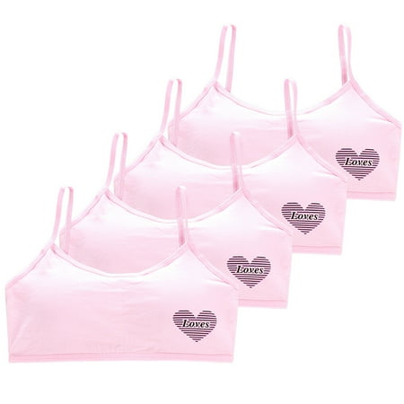 Uposao 4pcs Girls Bra Cotton Vest Bra Full Cup Breathable Bra with Chest Pads for Adolescent Girls Aged 8-18 One Size Pink
Uposao 4pcs Girls Bra Cotton Vest Bra Full Cup Breathable Bra with Chest Pads for Adolescent Girls Aged 8-18 One Size Pink