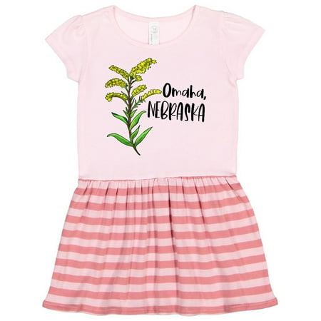Inktastic Omaha Nebraska Goldenrod Flower Gift Toddler Girl Dress