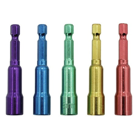 BAMILL 5pcs 8mm Socket Sleeve Magnetic Drill Bit Adapter 6.35mm Hex Shank Colour
BAMILL 5pcs 8mm Socket Sleeve Magnetic Drill Bit Adapter 6.35mm Hex Shank Colour