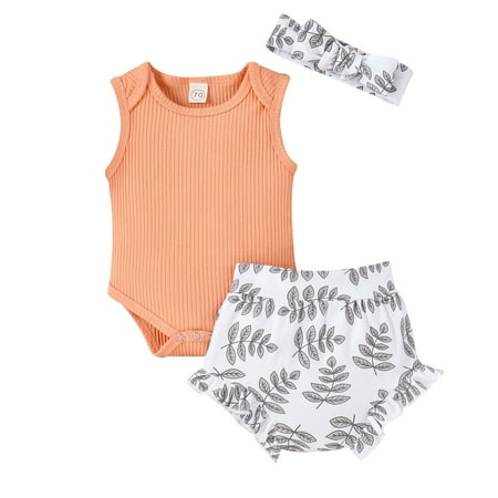 Gift for A Baby Girl Teens Two Piece Girls Sleeveless Ribbed Romper Bodysuit Floral Prints Shorts Headbands Outfits
Gift for A Baby Girl Teens Two Piece Girls Sleeveless Ribbed Romper Bodysuit Floral Prints Shorts Headbands Outfits