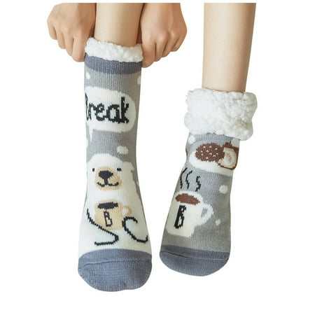 Medcursor Girls Cotton Socks Women s Winter Super Soft Warm Fuzzy Fleece-Lined Grippers Slipper Socks
Medcursor Girls Cotton Socks Women s Winter Super Soft Warm Fuzzy Fleece-Lined Grippers Slipper Socks
