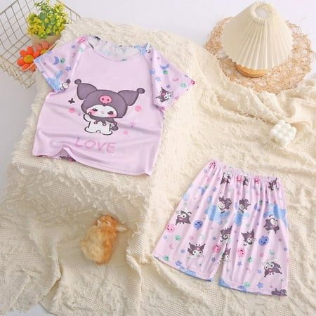 Kawaii Sanrios Hello kittys Kuromi Cinnamoroll Children s Summer Thin Pajama Two-piece Set Cute Short Sleeved Shorts Home Clothe
Kawaii Sanrios Hello kittys Kuromi Cinnamoroll Children s Summer Thin Pajama Two-piece Set Cute Short Sleeved Shorts Home Clothe