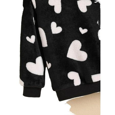 Casual Heart Print Round Neck Pullovers Long Sleeve Black Toddler Girls Sweatshirts (Girl s)
Casual Heart Print Round Neck Pullovers Long Sleeve Black Toddler Girls Sweatshirts (Girl s)