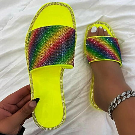 〖Yilirongyumm〗 Green 39 Slippers For Women Crystal Summer Slippers On Shoes Toe Outdoor Rainbow Flat Women s Slip Round Women s Slipper
〖Yilirongyumm〗 Green 39 Slippers For Women Crystal Summer Slippers On Shoes Toe Outdoor Rainbow Flat Women s Slip Round Women s Slipper