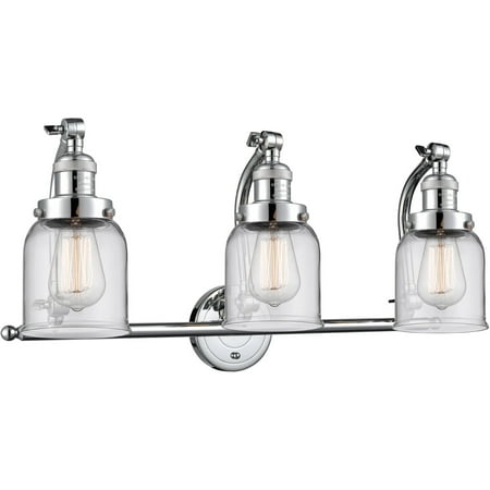 Polished Chrome Tone Bathroom Vanity 28 Wide Clear Glass Steel/Cast Brass Medium Base 3 Light Fixture
Polished Chrome Tone Bathroom Vanity 28 Wide Clear Glass Steel/Cast Brass Medium Base 3 Light Fixture