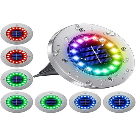 Solar Lights Outdoor with 16 LEDs Bright Multi-Color Solar Ground Lights Outdoor Waterproof Solar Disk Lights for Pathway Garden Yard Lawn Walkway (8 Pack)
Solar Lights Outdoor with 16 LEDs Bright Multi-Color Solar Ground Lights Outdoor Waterproof Solar Disk Lights for Pathway Garden Yard Lawn Walkway (8 Pack)