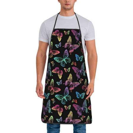 Matuu Rainbow Butterflies for Cooking Apron for Men and Women Adjustable Strap and Waist Ties for Baking Cooking Gardening
Matuu Rainbow Butterflies for Cooking Apron for Men and Women Adjustable Strap and Waist Ties for Baking Cooking Gardening