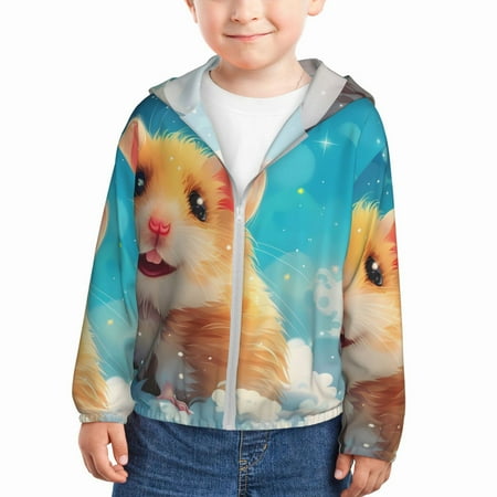 Vsdgher Cloud Cute Hamster Kids Sun Protection Hoodie with Zip Rash Guard Tops Children s Long Sleeve Sun Protection Clothing -
Vsdgher Cloud Cute Hamster Kids Sun Protection Hoodie with Zip Rash Guard Tops Children s Long Sleeve Sun Protection Clothing -